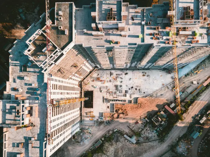 bird's eye view photography of high-rise building